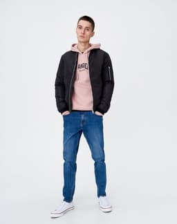 Black Bomber Jacket Thumbnail 2