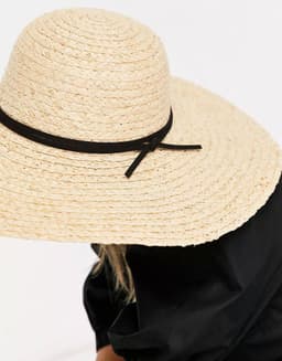 Women's Wide Brim Straw Sun Hat Thumbnail 4